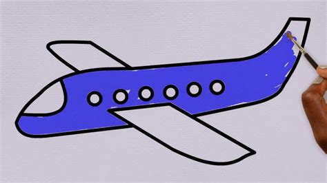 Step 4: Draw the other wings of the Airplane using more rectangular shapes of varied sizes that maintain the proportions based on their distance and gives the drawing an overall three-dimensional outlook. Add an inverted U shape and elongate one of its ends to make the tail of the Airplane.